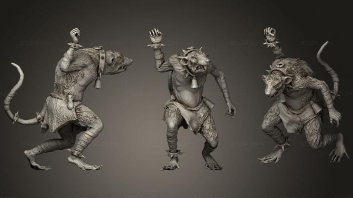 Figurines heroes, monsters and demons (Moulder Slave6, STKM_1017) 3D models for cnc